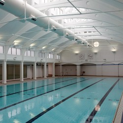 Pool hall at Dulwich Leisure Centre after completion of refurbishment work